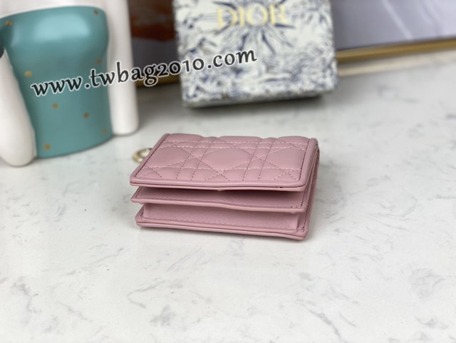 Dior专柜新款钱包迪奥高仿原单lady牛皮零钱包卡包 djfk1579